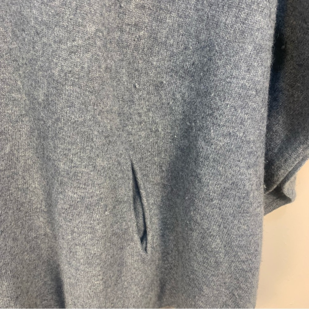 Max Studio 100% 2 Ply Cashmere Cowl Neck Poncho Shrug Sweater - Picture 4 of 14